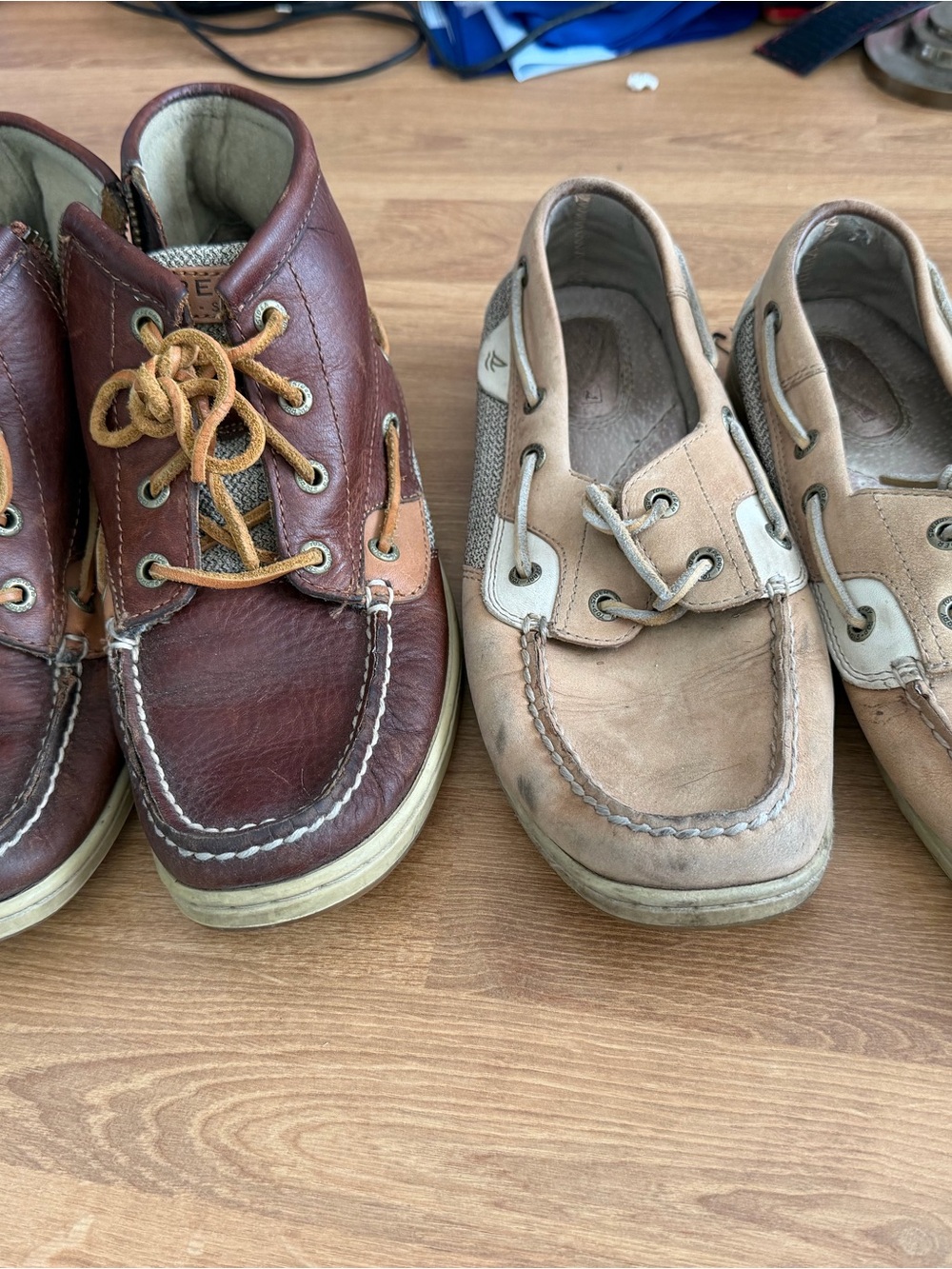 Sperry Two-Tone Brown and Tan Boat Shoes - Women's Flats